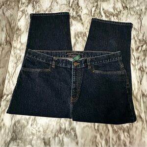 Lauren Ralph Lauren Dark Wash Denim Blue Ankle Jeans Classic Style Normcore